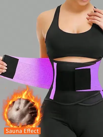 1 件女士腰部训练器、束腰带、桑拿腰带、运动腰带、瘦身腰带、腰部修剪器、腹部训练器