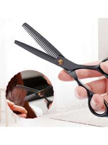 Set Tijeras Negro Filo Navaja Esculpidora Con Estuche - Negro - Ver 5