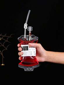 5pcs/Set 350ml Beverage Blood Bag Props For Halloween Vampire Party Decoration - Clear - View 9