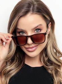 Women Fashion Glasses Casual, Suitable For Daily Wear - Brown - View 2