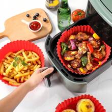 Silicone Mold For Airfryer Electric Fryer Non-Stick Reusable Cake Mold 20cm - 灰色 - 查看 3