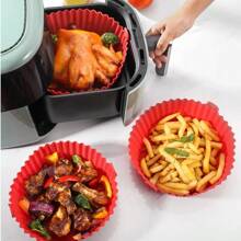 Silicone Mold For Airfryer Electric Fryer Non-Stick Reusable Cake Mold 20cm - 灰色 - 查看 5