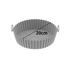 Silicone Mold For Airfryer Electric Fryer Non-Stick Reusable Cake Mold 20cm - 灰色 - 查看 2