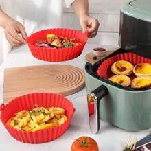 Silicone Mold For Airfryer Electric Fryer Non-Stick Reusable Cake Mold 20cm - 灰色 - 查看 4