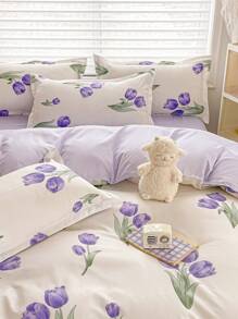 4pcs Bedding Set, Double-Sided Printed Quilt Cover, Flat Sheet & 2 Pillowcases, Soft Brushed Fabric, Fade-Resistant, Anti-Bacterial, Warm, Suitable For Bedroom, Guest Room, Dorm Room, For All Seasons - Twilight Sparkle - View 5