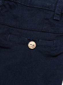 Young Boys Embroidered Logo Casual Pants, Spring Autumn - Navy Blue - View 8