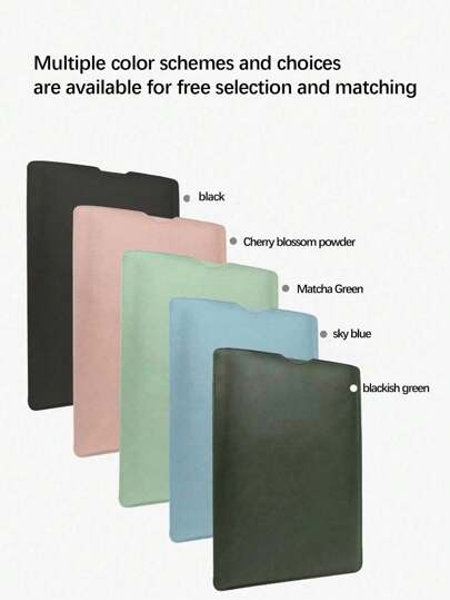 1pc PU Leather Laptop Sleeve For 12/13/14/15 Inch Tablet Or Notebook, Lightweight And Protective Classroom Laptop Bags Classroom Bags Teacher Storage Bags Classroom Organizer Bags Laptop/Computer/Shoulder Bag Ins/Y174k Style Portable Women/Men/Girl/Boy/Female/Male Cute Waterproof Shockproof/Waterproof Bag Lightweight Portable Simplicity With Computer Compartment Large Capacity School Office Ladies Work Commute Multi-Function