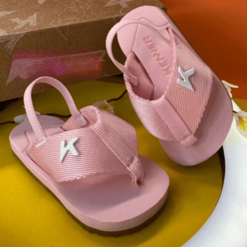 Baby Boy's Flip Flops Safety Elastic Straps Various Colors Mega Promotion Ready For Delivery Immediate Shipping - Màu Hồng baby - Xem 1