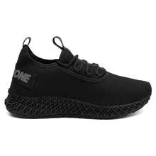 Ultrabone Black Unisex Sports Shoes Walking Running Gym Training + Watch - 黑銀 - 查看 10
