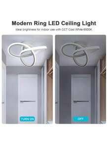 Lámpara Techo Baño Led Regulable Lus Moderna Colgante 3modos - Blanco - Ver 5