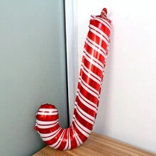 85*40cm Balões Grandes de Bastão de Doce de Natal de Folha Metálica, Balões Vermelhos de Bastão de Doce de Natal para Decoração de Árvore de Natal, 2/5/10 Peças, Natal