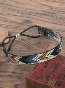 1条优雅复古波西米亚风撞色高弹力发带，适合女士度假旅行、海外海滩装扮、日常穿搭、派对聚会、朋友聚会等场合，也可作为波西米亚风头巾、吸汗发带、校园用品、大学用品、秋冬季发带、女士度假装扮发饰、优雅围巾、柔软头巾等。 - 彩色 - 查看 4