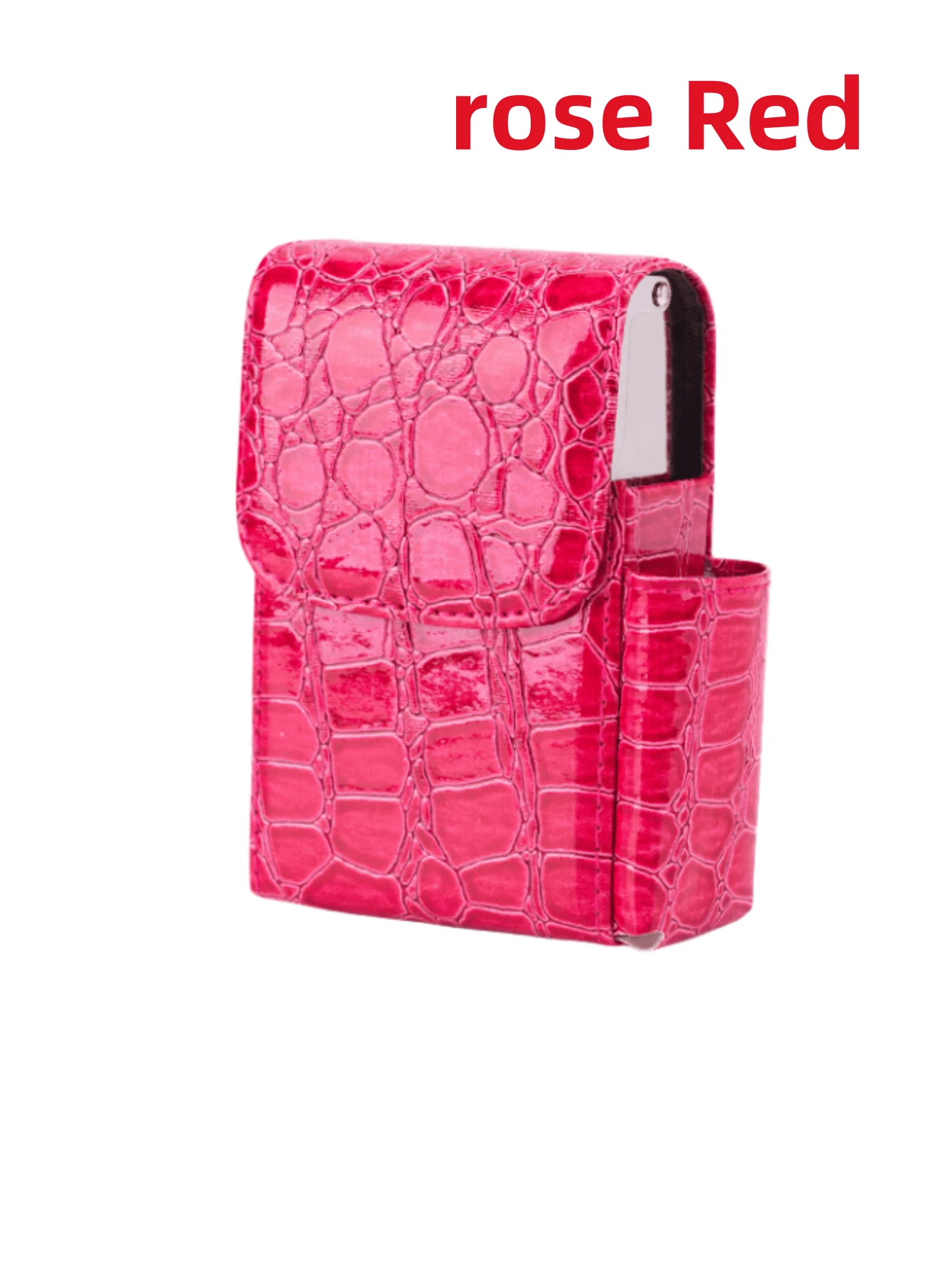 Stainless Steel Cigarette Case For 20 Cigarettes Leather Patterns Are