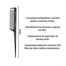 Professional Antistatic Hair Separator Comb - 黑色 - 查看 2