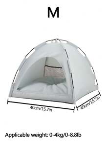 1pc Solid Color Breathable & Washable Lightweight Pet Tent For Small Dogs & Cats, Suitable For All Seasons