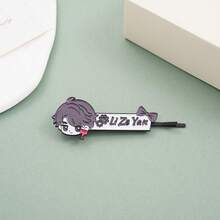 Pinza para el cabello con diseño de hombre atractivo de anime/dibujos animados - Multicolor - Ver 3