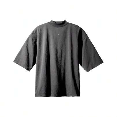 Gap Engineered By Balenciaga Logo 3/4 Sleeve Tee - Dark Grey