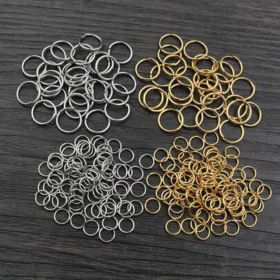 100/200pcs 3-10mm Stainless Steel Gold Color Split Jump Rings DIY Jewelry Findings Open Single Loops For Jewelry Making Accessories