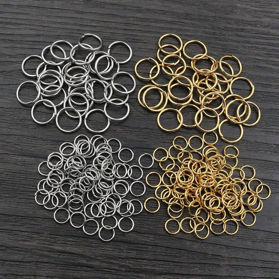 100/200个 3-10mm 不锈钢金色开口圈 DIY 首饰配件 单环开口圈 - Jump rings - 查看 1