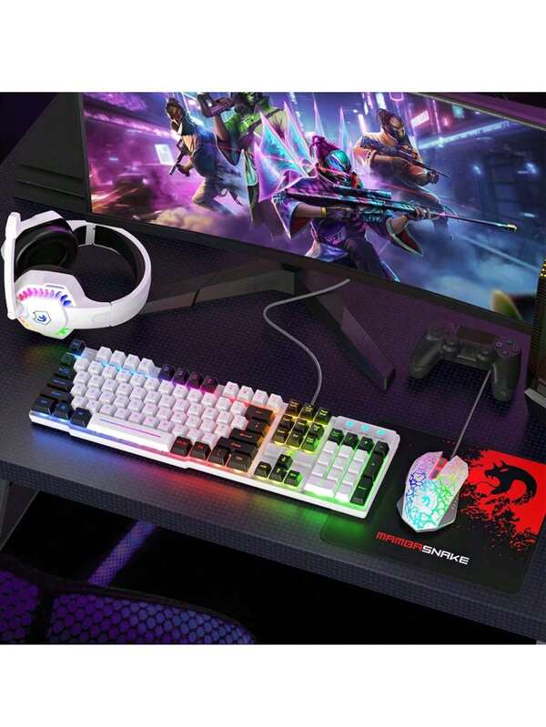 Ensemble clavier et souris T6 - Blanc/Noir