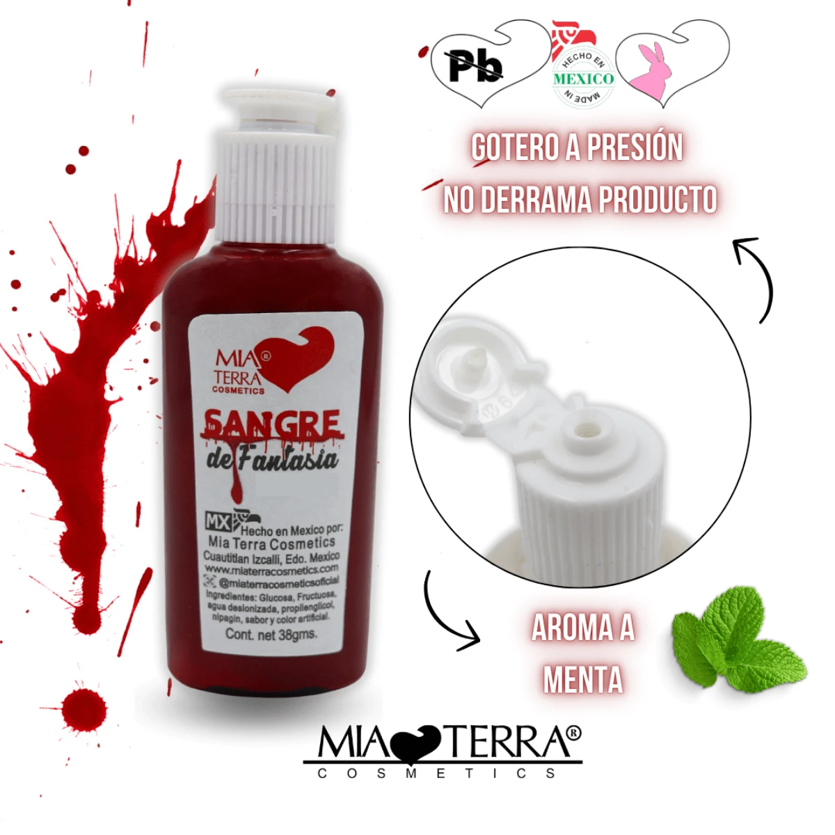MIA TERRA COSMETICS - Fake Blood For Fantasy Makeup - Dropper 30 Ml - View 1
