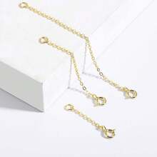 3/90 件女士不锈钢项链延长链 耐用坚固可拆卸项链手链脚链延长饰品制作链