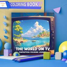 1 本万圣节和圣诞节创意精美绘画册，成人艺术涂鸦素描本，适合成人涂鸦和缓解压力绘画、放松、礼物、生日派对，厚画纸，20*20 厘米 - 彩色 - 查看 13