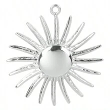 5 pièces Breloques pendentifs en acier inoxydable vintage plaqué or et argent en forme de tortue, de tournesol et de feuille pour la fabrication de bijoux DIY, colliers, bracelets, boucles d'oreilles, décoration de fermeture éclair de sac