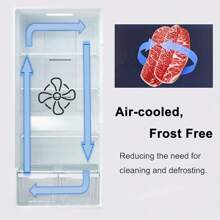 Smad Upright Freezer, Stand Up Freezer,Freezer Upright 17 Cu Ft Upright Freezers Frost Free, Convertible Fridge/Freezer,Stainless Steel Standing Freezer Upright With LED Interior Light - 美規B型插(110-127V) - 查看 3