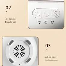 1pc Rose Salt Rock Simulated Flame Lamp Essential Oil Diffuser, 4-In-1 Salt Lamp Aromatherapy Diffuser With Negative Ion Sprayer & Humidifier, Suitable For Living Room, Bedroom, Office And As Nightlight - White - View 5