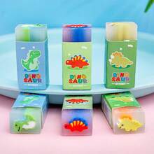 1/3 件可爱铅笔橡皮擦水果恐龙太空海洋宠物彩色矩形橡皮擦适用于学生书写办公学校用品，返校，学校用品，卡哇伊文具，学校颜色，文具 - 彩色 - 查看 12