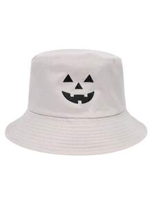 1 件男女通用南瓜刺绣双面渔夫帽，新奇派对配饰（适合万圣节） - 彩色 - 查看 9