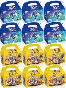 6PCS/12PCS Cartoon Game Anime Figure Image Gift Box Classmate Partys Theme Party Supplies Gifts Package Handheld Paper Boxs Partys Small Gifts Packing Box - Multicolor - View 1