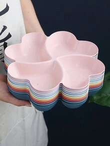 1pc/3pcs家用客厅隔层水果碗，婚礼便携式水果盘甜点托盘，户外派对干果盘商用塑料零食容器，多色可选圣诞礼物 - 彩色 - 查看 10