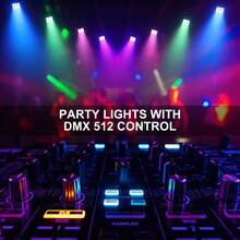 9*4W Stage Par Light RGBW LED With Remote Controller DMX512 Sound Control Mini Portable For Home Carnival Party Musical Show Wedding Concert Bar Disco KTV DJ - 2個 - 查看 5