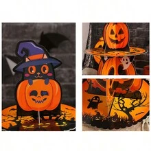 1 Stück Papier Kuchenständer, Party Kuchen Deko, Kürbis Tablett