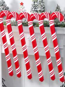 1 件圣诞手杖，圣诞主题派对装饰圣诞树装饰品，圣诞派对用品，圣诞节 - 彩色 - 查看 1