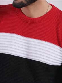 Men Sweaters - Rosso e Bianco - Visualizzare 4