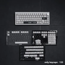 Gliging Black White Keycaps 133 Keys Cherry Profile Keycap DYE-Sub Suitable For 60/64/68/104 Mechanical Keyboard - 白色 - 查看 8