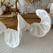 Glass Satin Ruffle Trim Supplies, Glossy Dress Skirt Pleat, Dress Cuff Garment Fabric,  Frill Trim, Sofa Pillow, Pet Apparel, Floral Decor - Multicolor - View 7