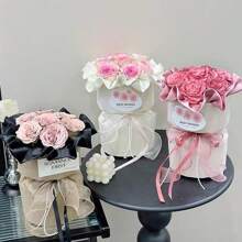 Glass Satin Ruffle Trim Supplies, Glossy Dress Skirt Pleat, Dress Cuff Garment Fabric,  Frill Trim, Sofa Pillow, Pet Apparel, Floral Decor - Multicolor - View 4