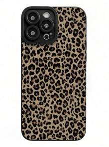 Cheetah Print Cheetah Leopard Print Painted Straight Edge Black Simple Phone Protective Case Applicable To Iphone 15 XR/7/8, Iphone 15 ProMax/12 ProMax/13 ProMax/14 ProMax 13 14 11 12p14 P11 P12, Shockproof TPU Soft Shell, Compatible With A13 4G A22 A21S A51 4G A52 S22 Ultra A33 5G, Compatible With Redmi 10, Redmi Note 11 4G, Redmi 11 Lite, A53, TPU A14/A23/S23 Ultra, S24, A14, A15, S23, A73, Redmi Phones