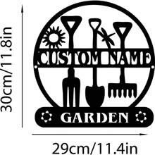 1pc Metal Garden Sign With Stakes, Garden Stake Sign Personalized, Garden Metal Sign, Custom Gardener Decor, Metal Yard Decor, Gardening Gifts Birthday Graduation