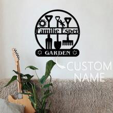 1pc Metal Garden Sign With Stakes, Garden Stake Sign Personalized, Garden Metal Sign, Custom Gardener Decor, Metal Yard Decor, Gardening Gifts Birthday Graduation
