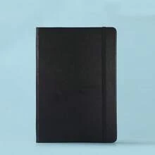 1A5 Skin-Feel PU Leather Business Meeting Record Book Office Student Diary 100 Sheets 200 Pages Soft Cover Thick Book Work Notebook Suitable For Men And Women Office School Writing Family Thickened Horizontal Line Diary (Without Stickers) Back To School