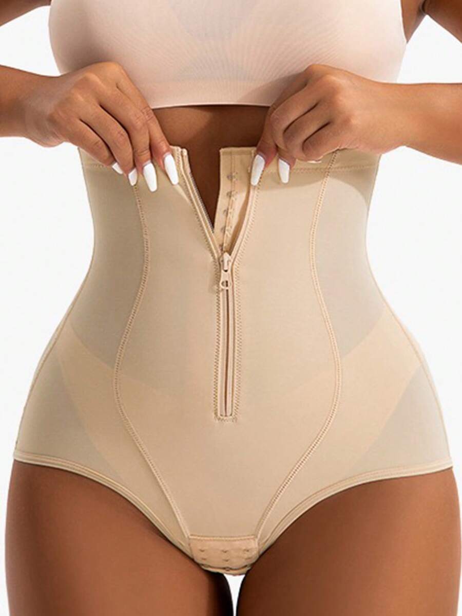 1 件女士薄款透气高腰收腹塑身提臀裤，适合日常使用