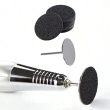 50Pcs With 120 Mesh Shaft 25Mm Electric Foot File Sandpaper Pedicure Disc For Dead Skin Remove Tools Set Replaceable Files Callus Feet Polisher Pedicure Manicure Tool Set - Black - View 1