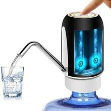 5加侖usb充電自動飲用水泵,便攜式電動飲用水壺泵,適用於2加侖水瓶,附2個矽膠套