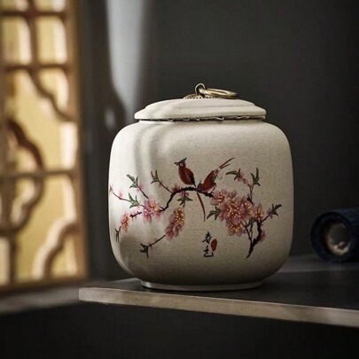 Home Decoration Ceramic Dried Fruit Sealed Jar, Home Storage Storage Jar Back To School