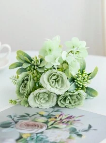 Ramo de rosas artificiales de 1/3 piezas para decoración del hogar, photocall de boda, ramo nupcial, decoración floral falsa para San Valentín, material para coronas DIY, decoración de muñeca, decoración de coche de boda, decoración de arco, decoración del hogar, comedor, dormitorio, jarrones, materiales de decoración de fiesta de cumpleaños, regalo de Año Nuevo